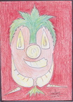 clown au panais  21x29  encre crayon papier  sbd 5 10 15